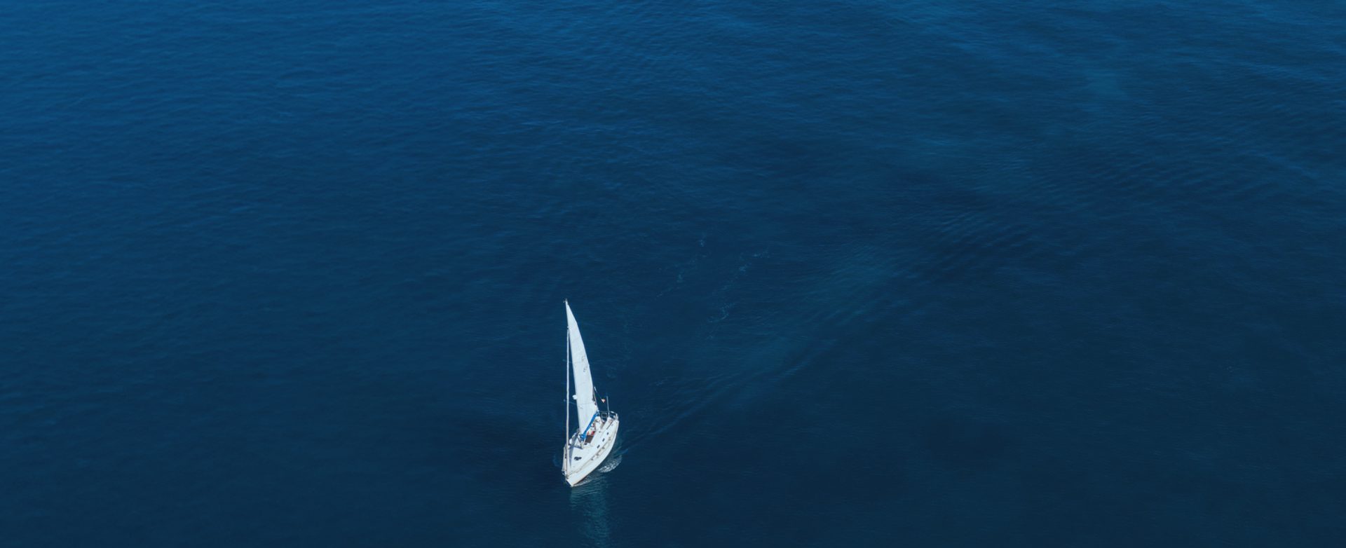 Sail boat on open water